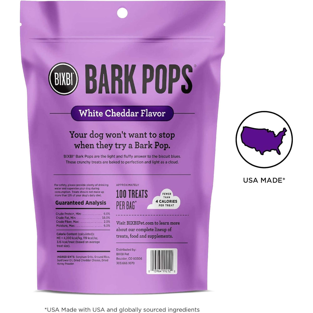 Bixbi Bark Pops White Cheddar Dog Treats