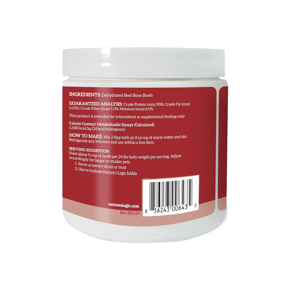 Nature&#39;s Logic Dehydrated Beef Bone Broth for Dogs &amp; Cats