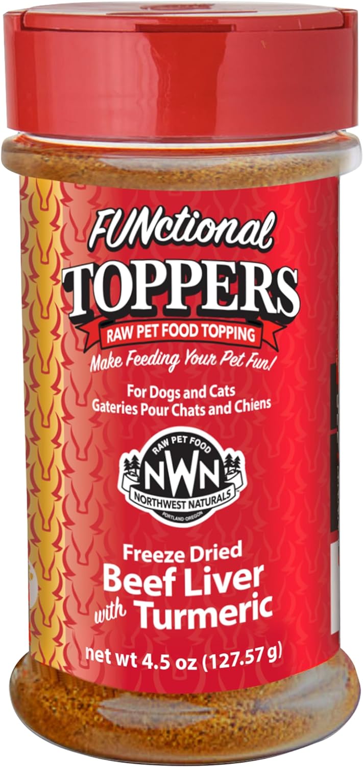 Northwest Naturals Dog &amp; Cat FUNctional Topper Freeze-Dried Beef Liver with Turmeric