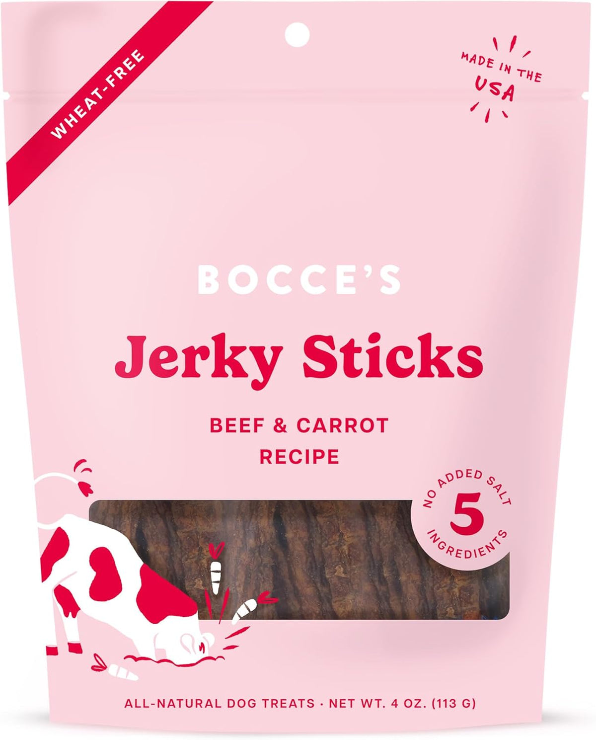 Bocce&#39;s Bakery Beef Jerky Sticks Dog Treats
