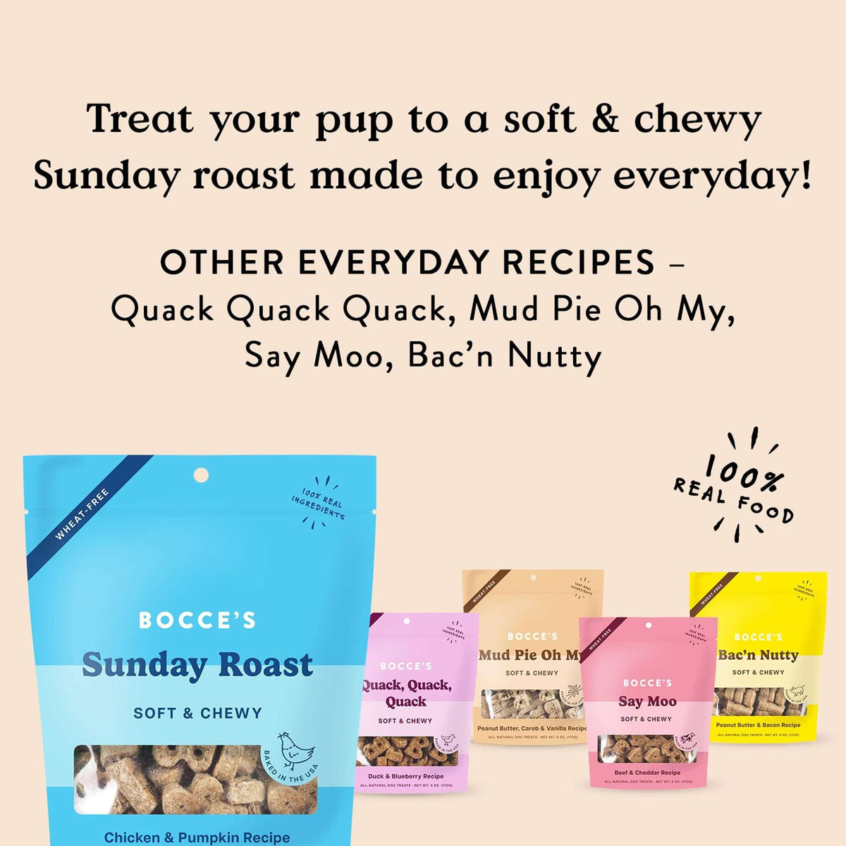 Bocce&#39;s Bakery Sunday Roast Chicken and Pumpkin Crunchy Biscuit Dog Treats