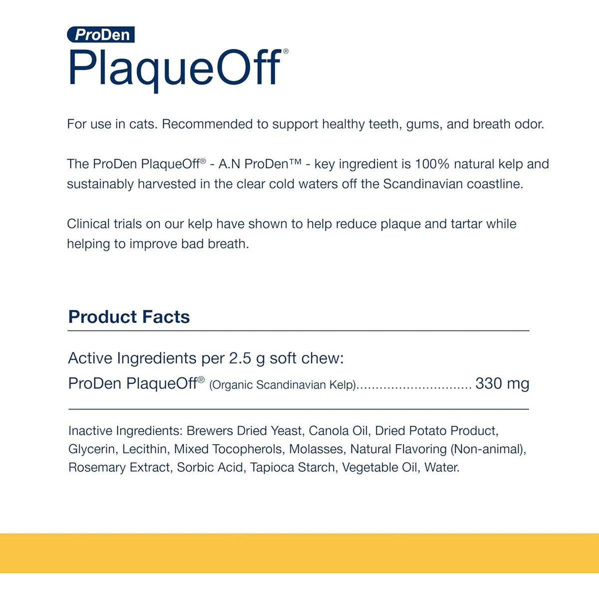 ProDen PlaqueOff Oral Care Soft Chews for Cat