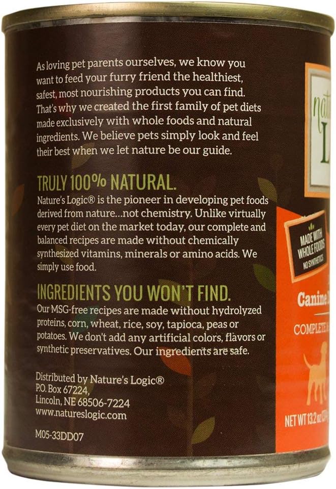 Nature&#39;s Logic Canine Duck &amp; Salmon Feast Canned Dog Food