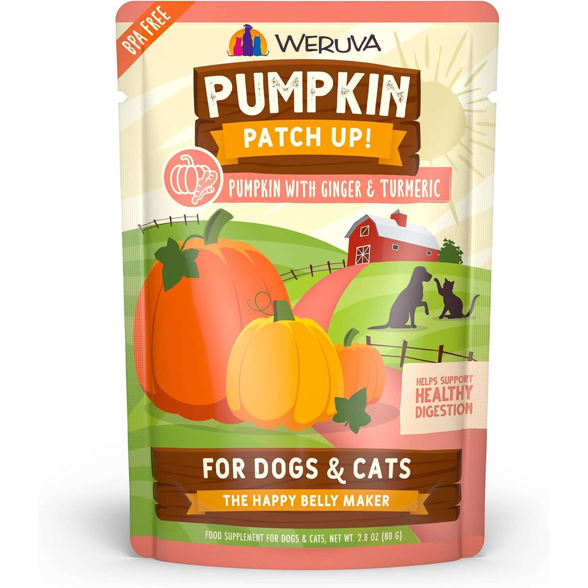 Weruva Pumpkin Patch Up! Pumpkin with Ginger &amp; Turmeric Dog &amp; Cat Food Supplement
