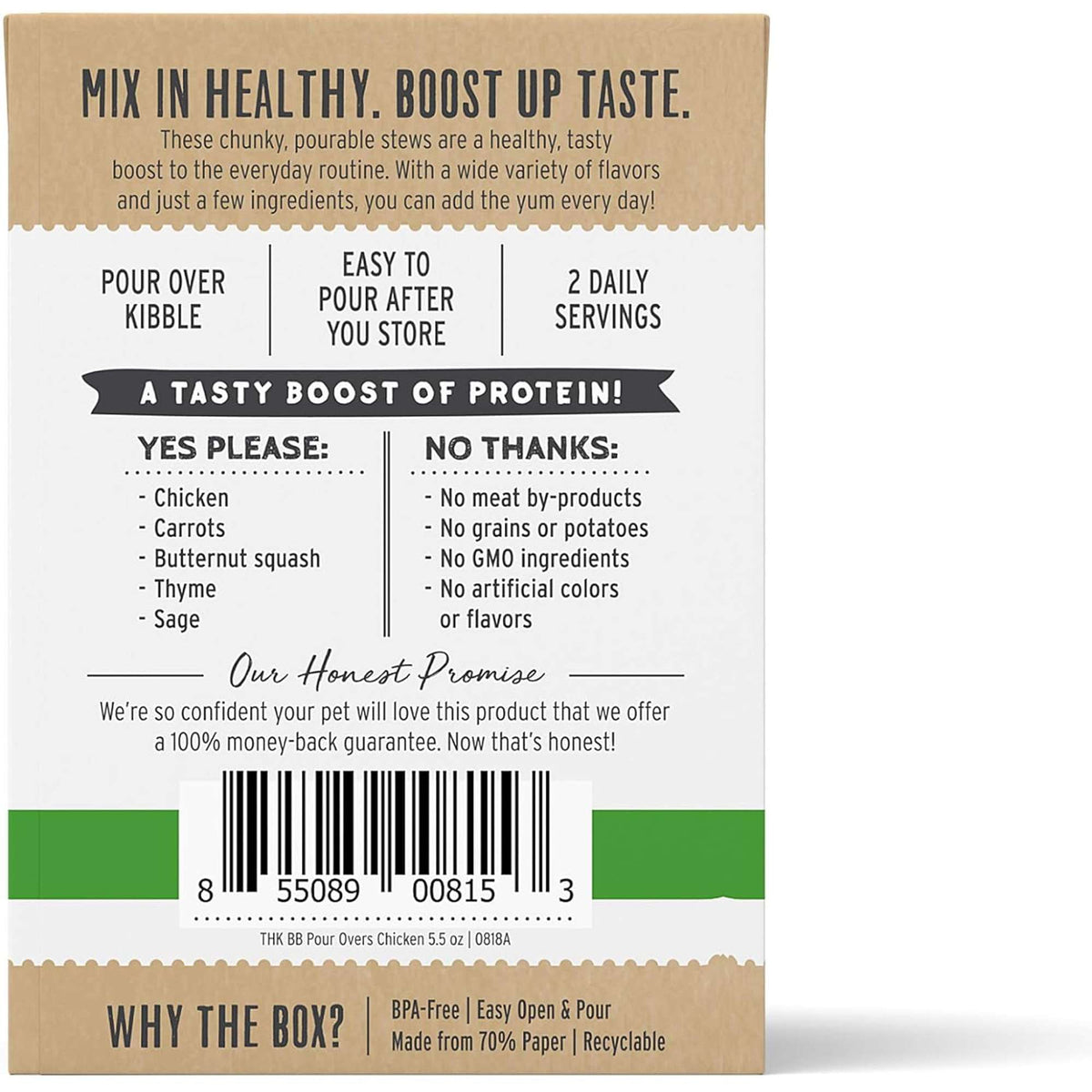 The Honest Kitchen Bone Broth Pour Overs Chicken Dog Meal Topper