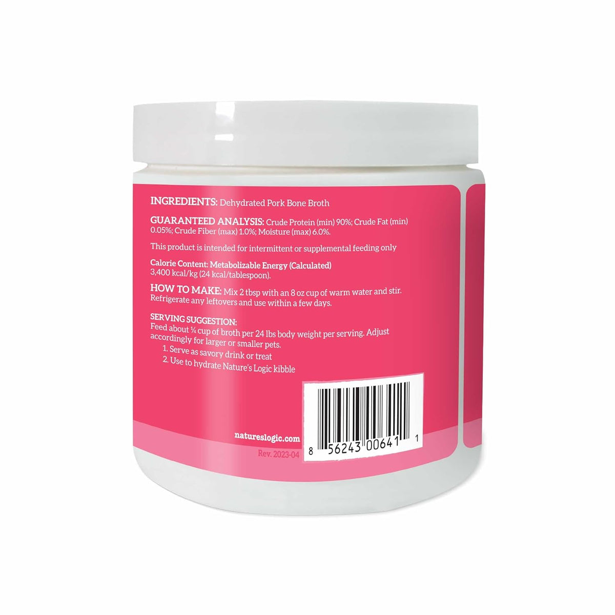 Nature&#39;s Logic Dehydrated Pork Bone Broth for Dogs &amp; Cats