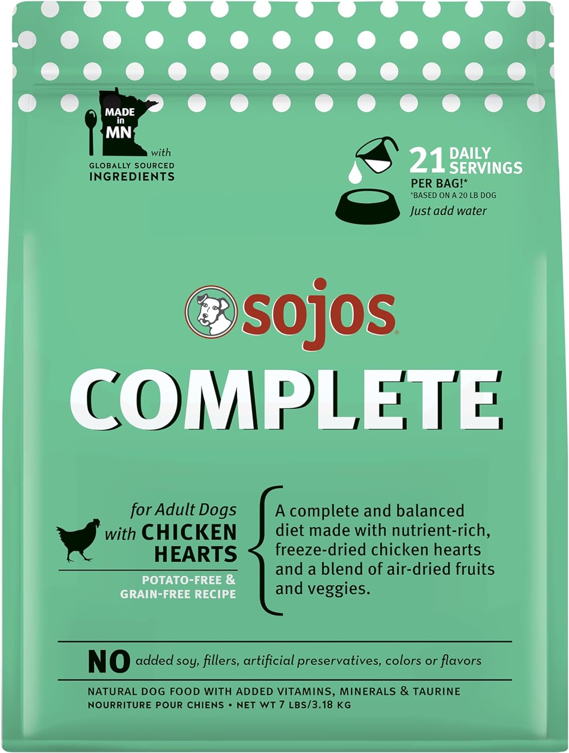 Sojos Freeze-Dried Raw Complete Chicken Dog Food