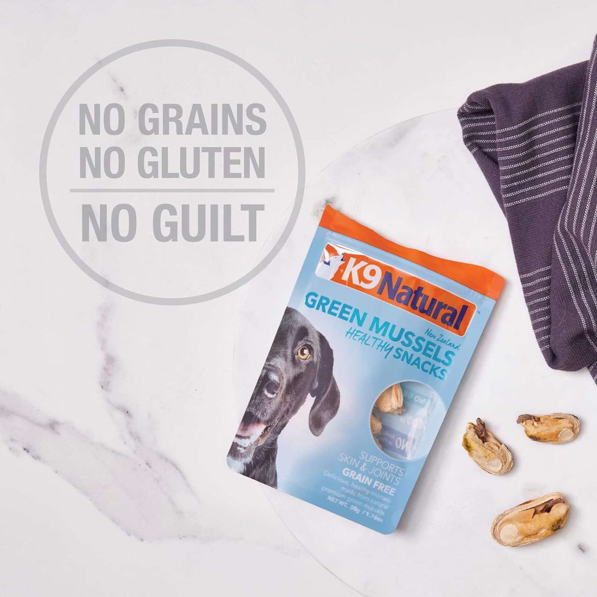 K9 Natural Healthy Snacks Freeze-Dried Green Mussel Dog Treats