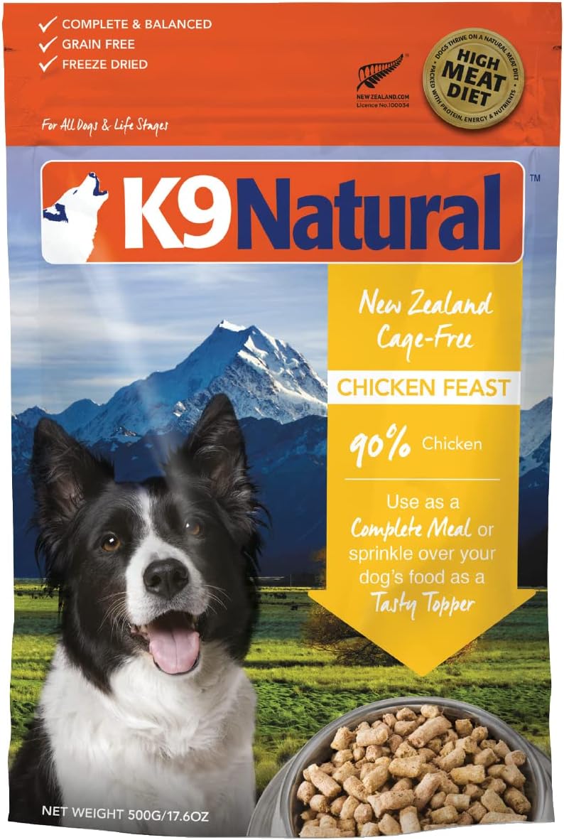 K9 Natural Freeze-Dried Chicken Feast Topper or Dog Food