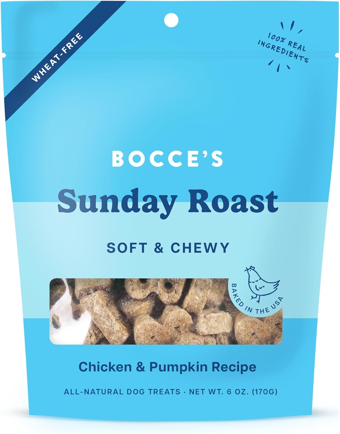 Bocce&#39;s Bakery Soft and Chewy Sunday Roast Chicken and Pumpkin Dog Treats