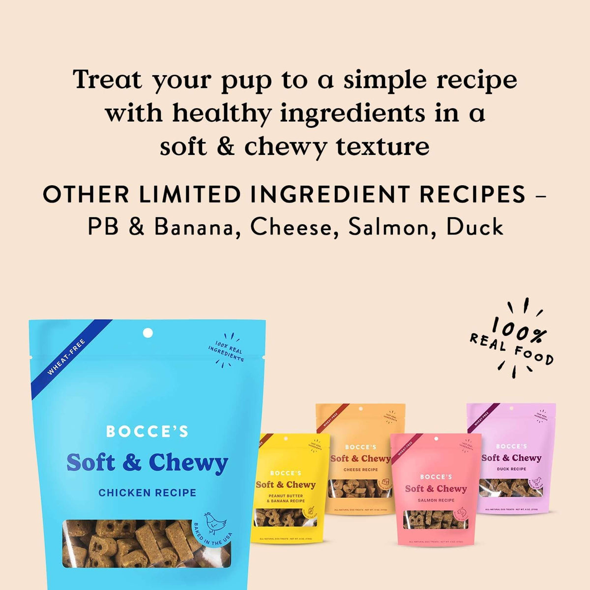 Bocces Bakery Soft and Chewy Chicken Dog Treats