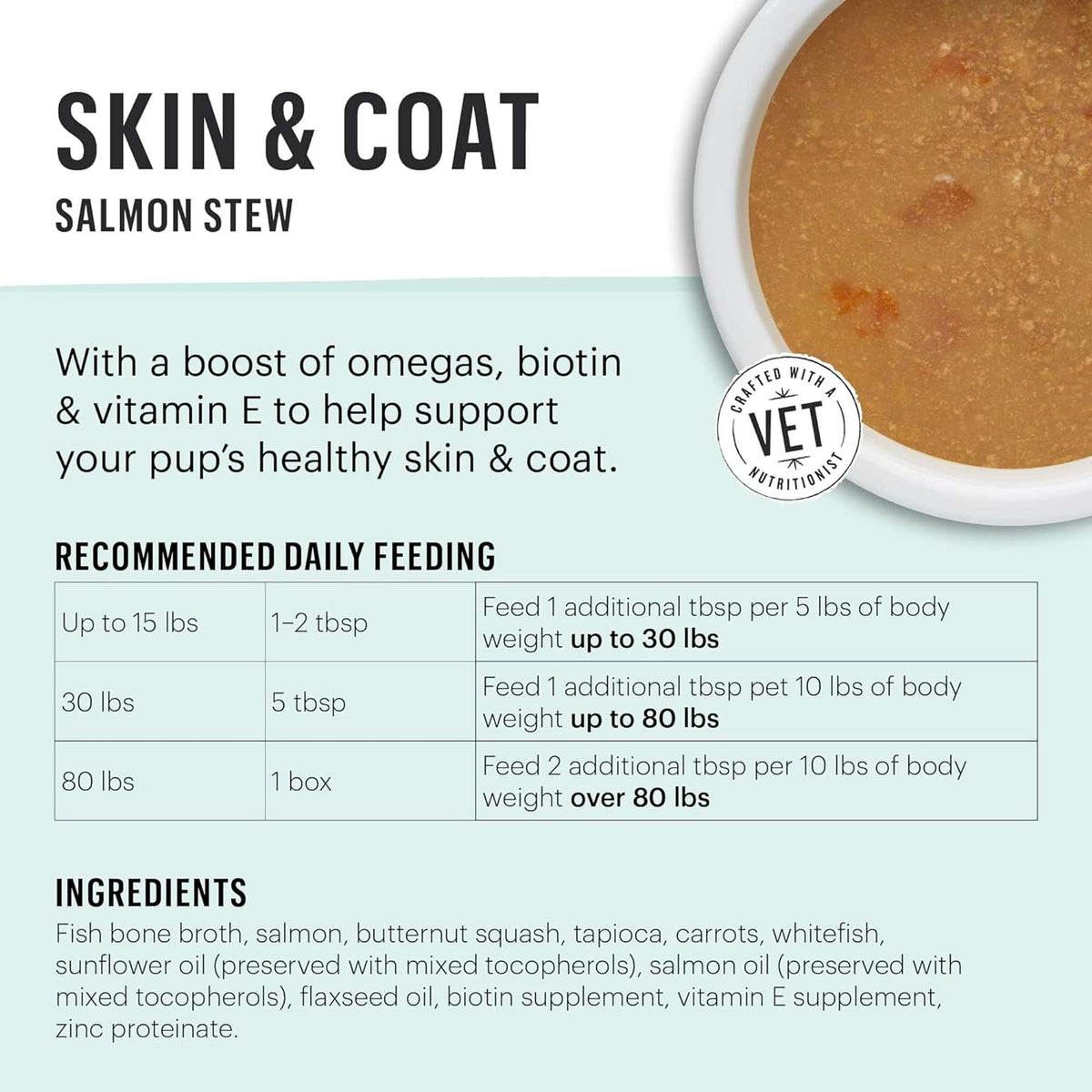 The Honest Kitchen Skin &amp; Coat Pour Overs Salmon Stew Dog Meal Topper