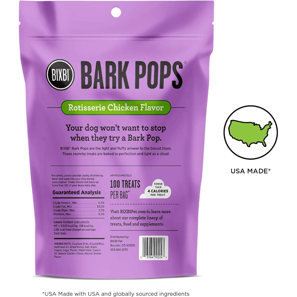Bixbi Bark Pops Rotisserie Chicken Dog Treats