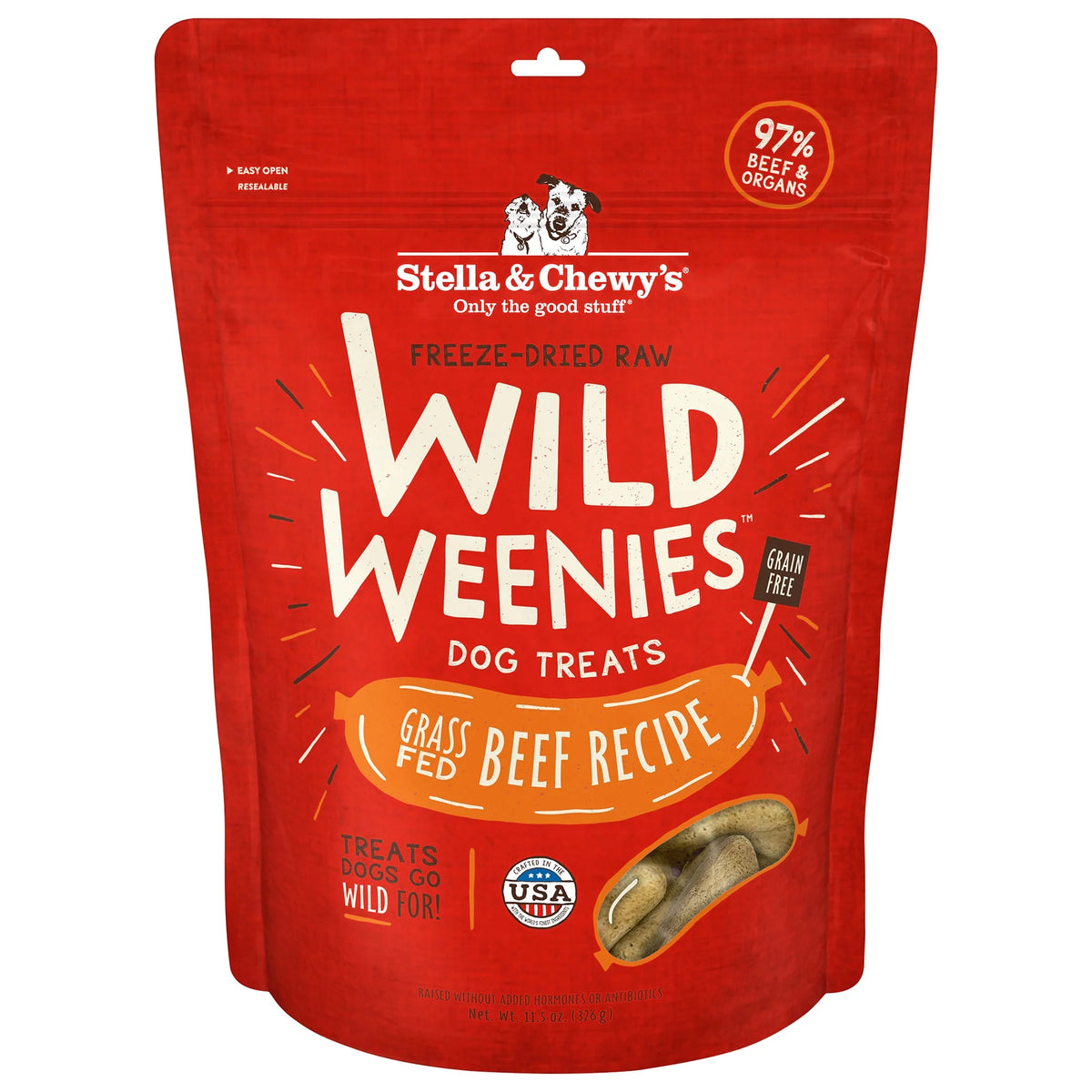 Stella &amp; Chewy&#39;s Freeze-Dried Raw Wild Weenies Beef Dog Treats