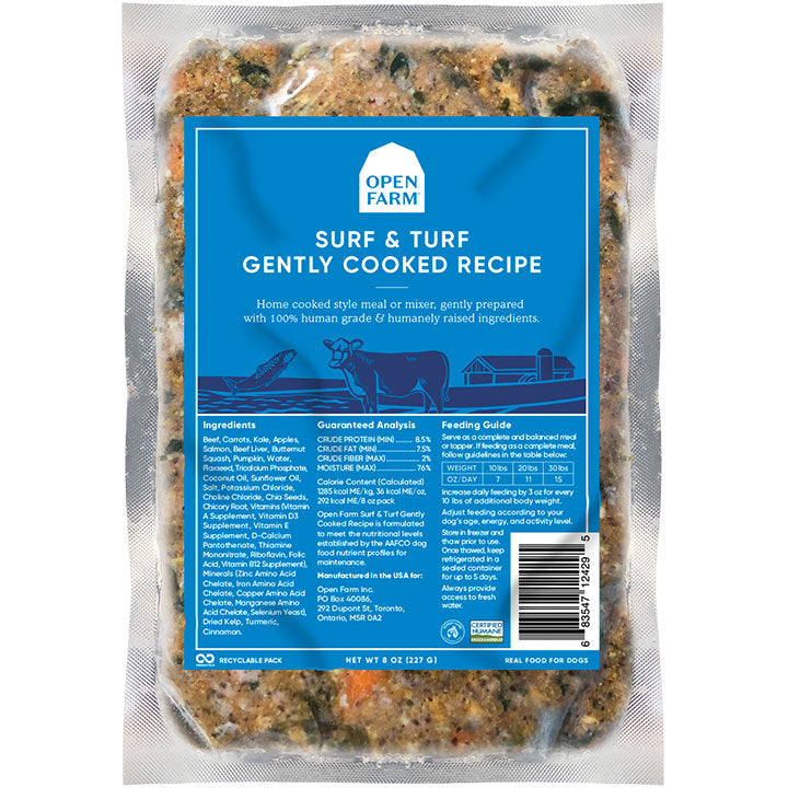 Open Farm Gently Cooked Surf &amp; Turf Frozen Dog Food
