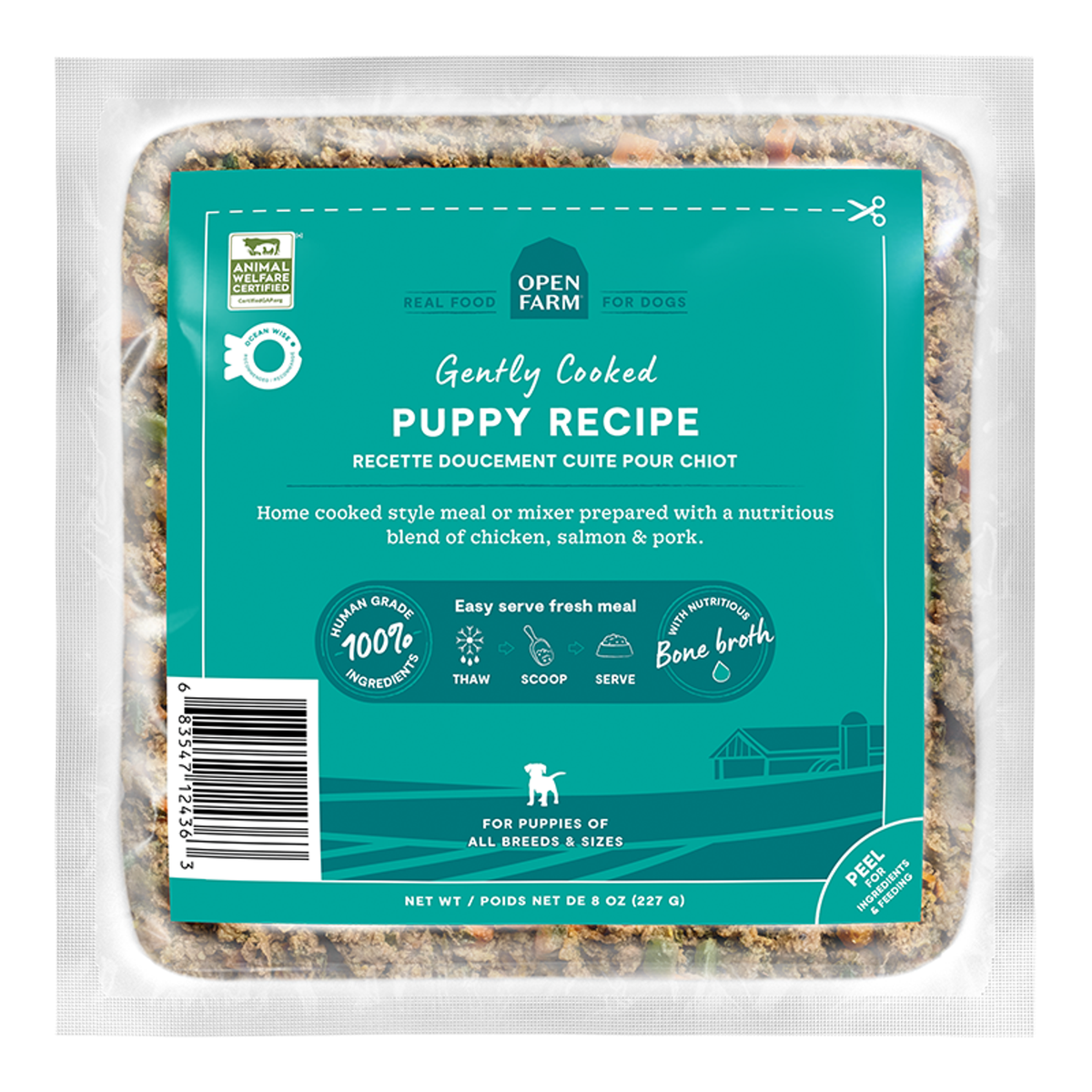 Open Farm Gently Cooked Puppy Frozen Dog Food