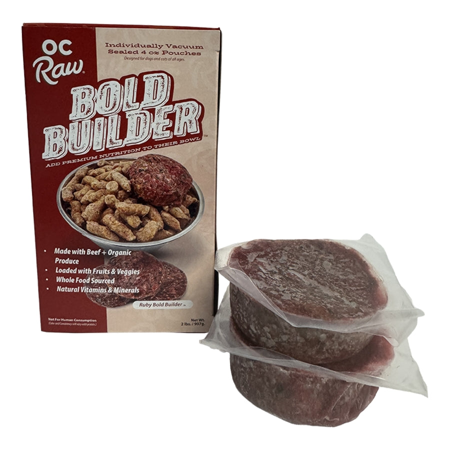 OC Raw Ruby Bold Builder Frozen Dog &amp; Cat Meal Topper