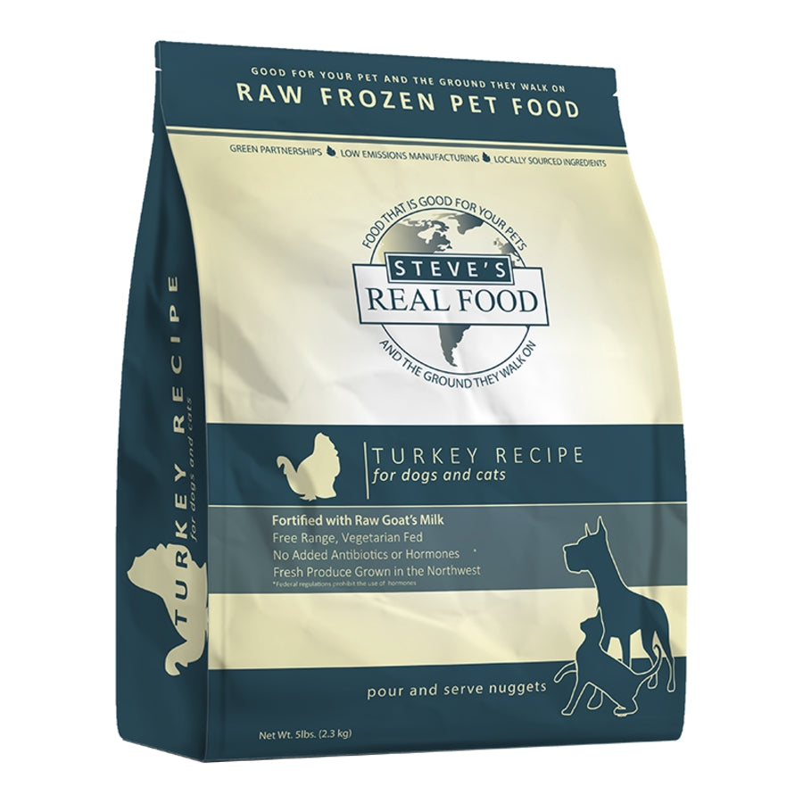 Steve&#39;s Real Food Frozen Turkey Raw Dog &amp; Cat Food