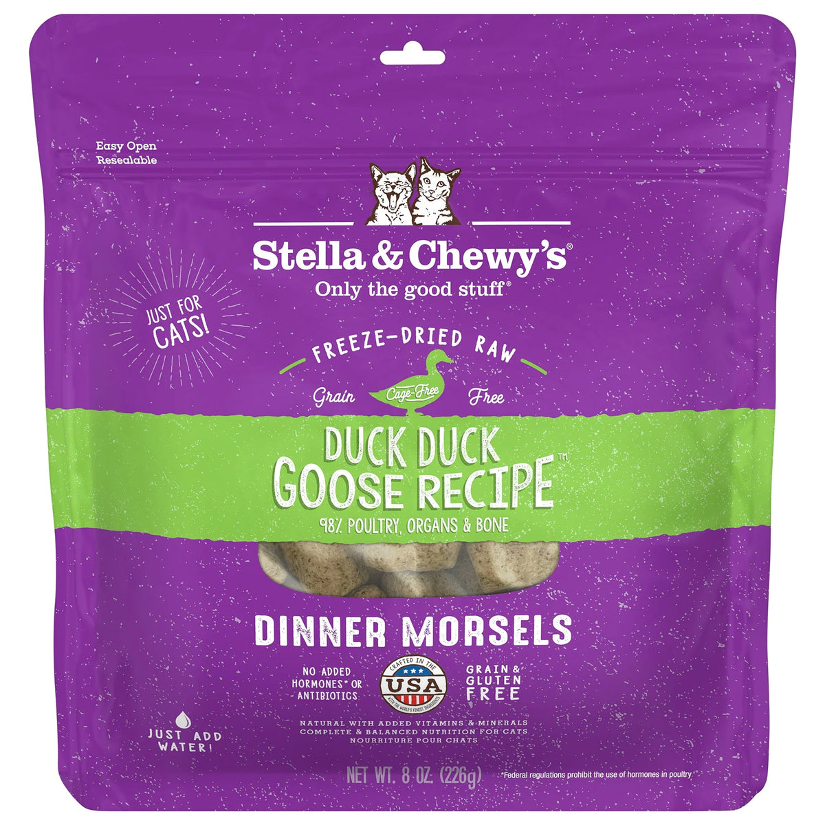 Stella &amp; Chewy&#39;s Freeze-Dried Raw Duck Duck Goose Dinner Morsels Cat Food