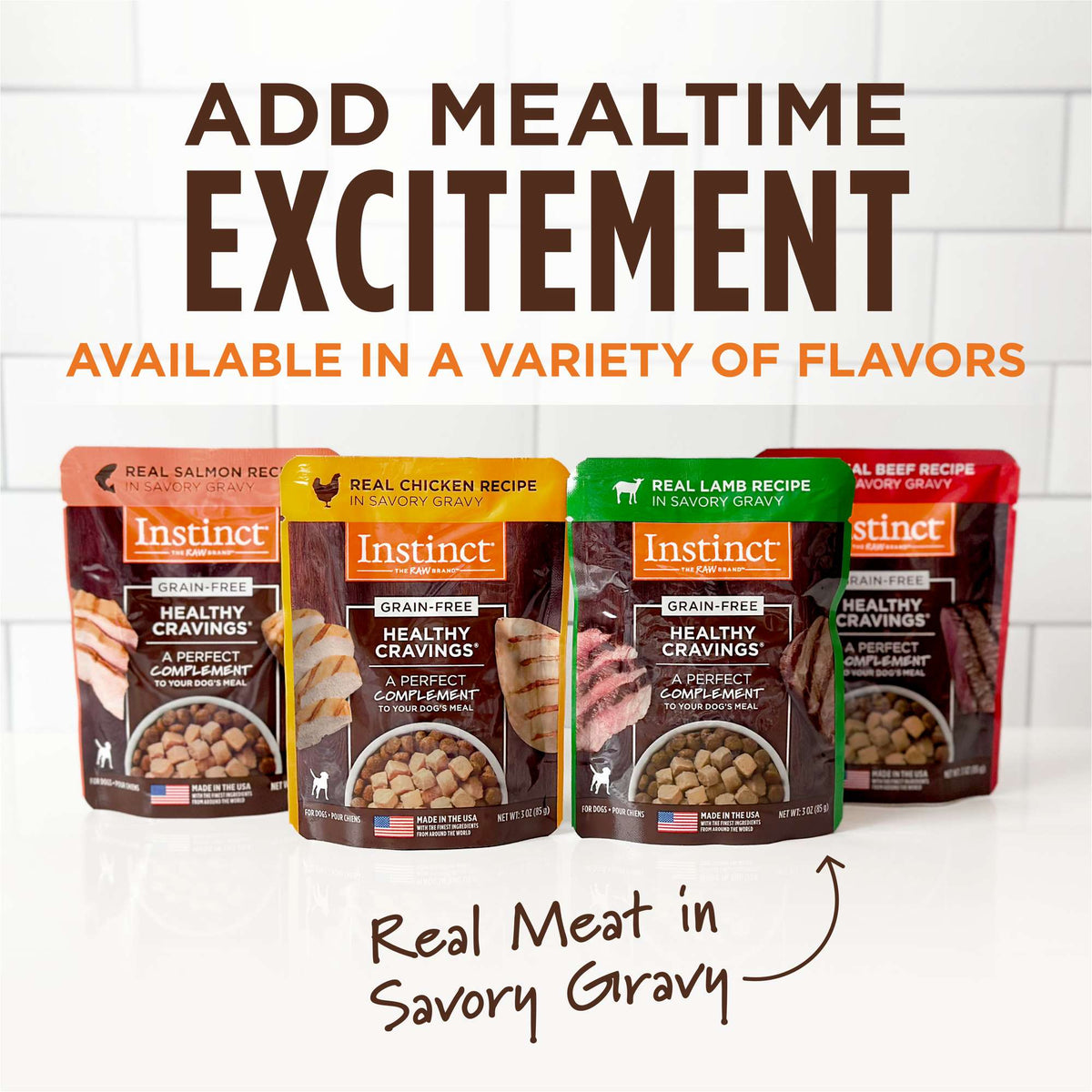 Instinct Healthy Cravings Grain-Free Real Beef Recipe Wet Dog Food Topper