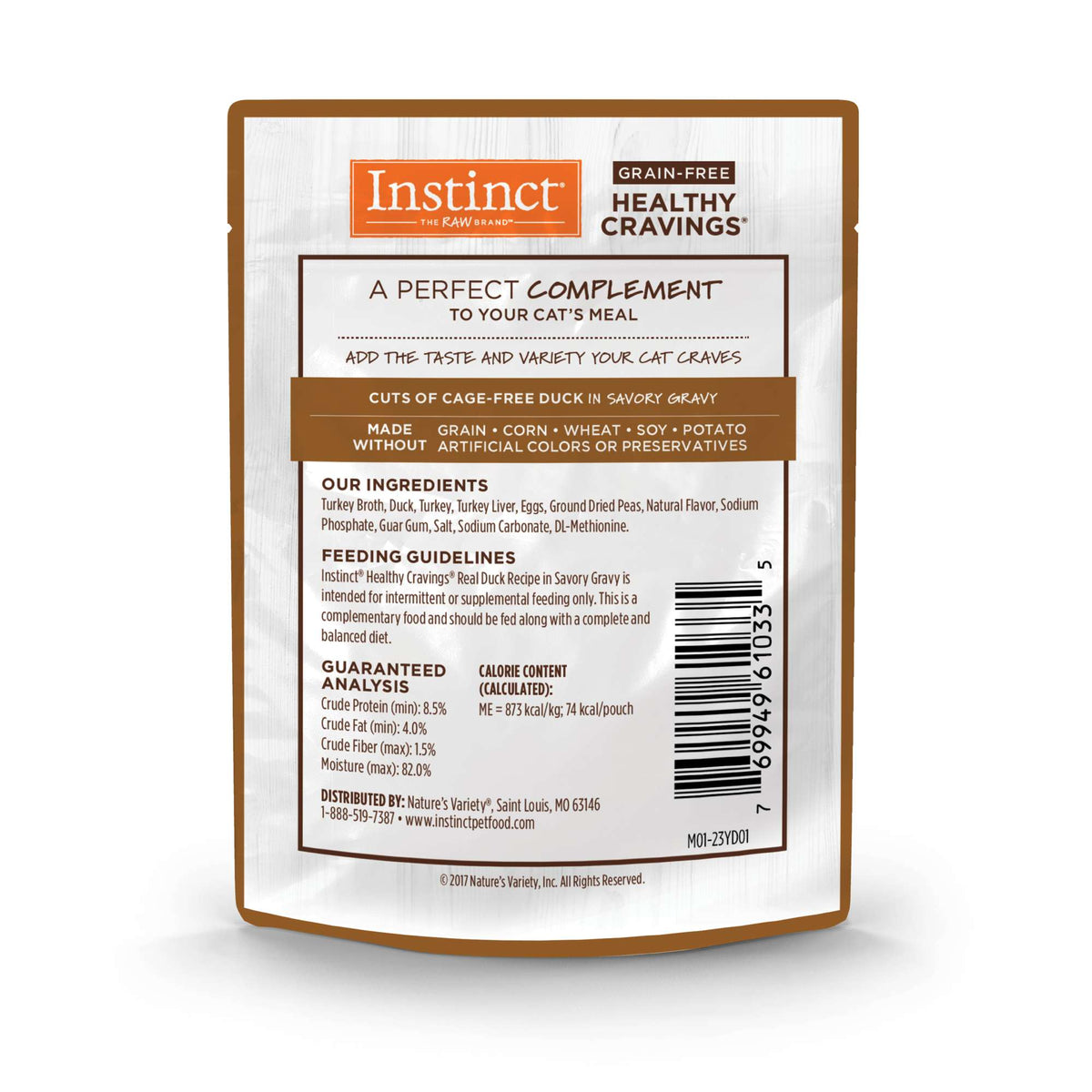 Instinct Healthy Cravings Grain-Free Real Duck Recipe in Savory Gravy Wet Cat Food Topper