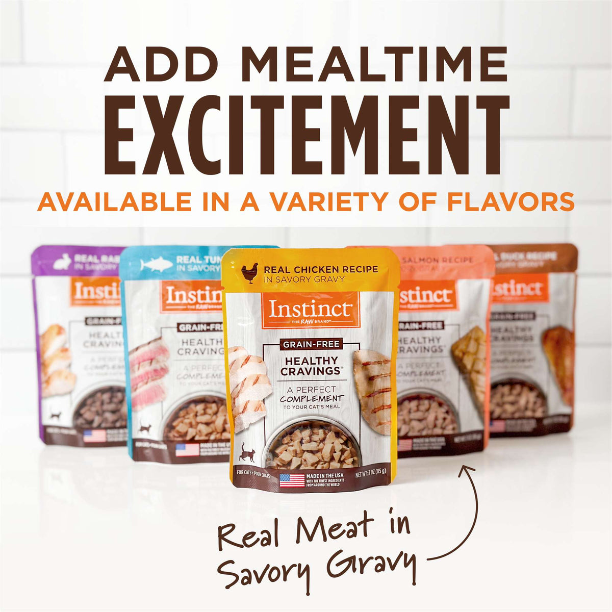 Instinct Healthy Cravings Grain-Free Real Duck Recipe in Savory Gravy Wet Cat Food Topper