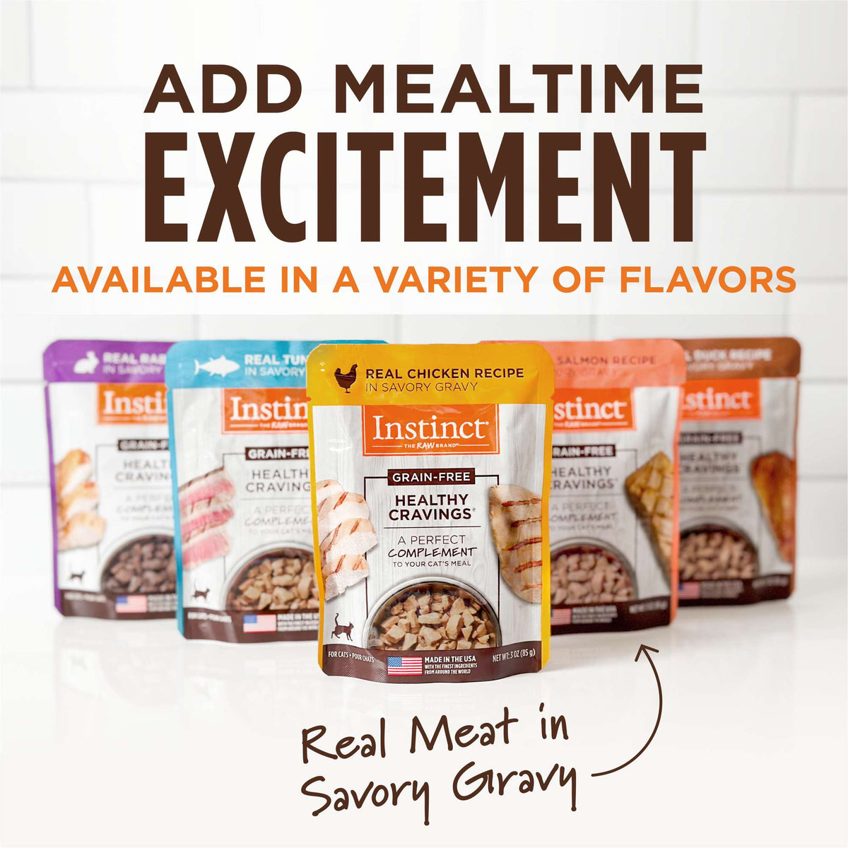 Instinct Healthy Cravings Grain-Free Real Rabbit Recipe in Savory Gravy Wet Cat Food Topper