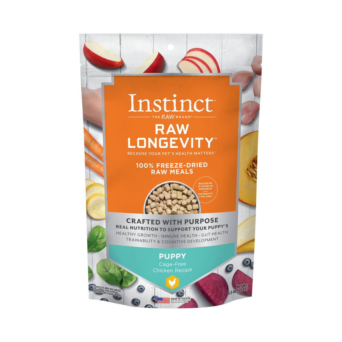 Instinct® Raw Longevity™ 100% Freeze-Dried Raw Meals Cage-Free Chicken Recipe for Puppies