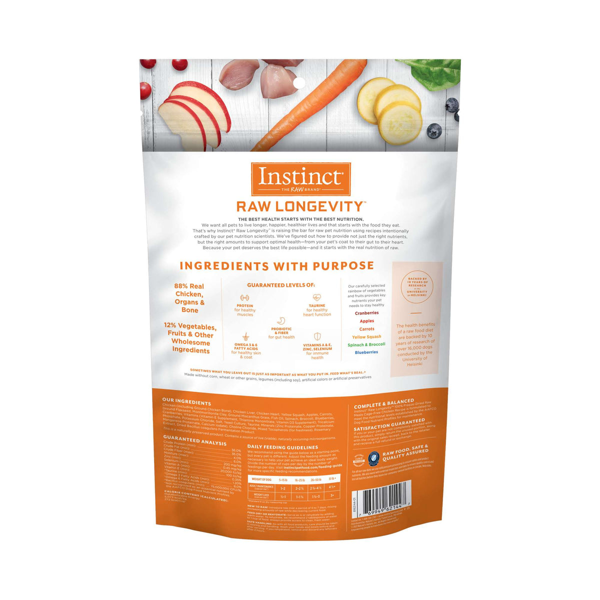 Instinct® Raw Longevity™ 100% Freeze-Dried Raw Meals Cage-Free Chicken Recipe for Dogs