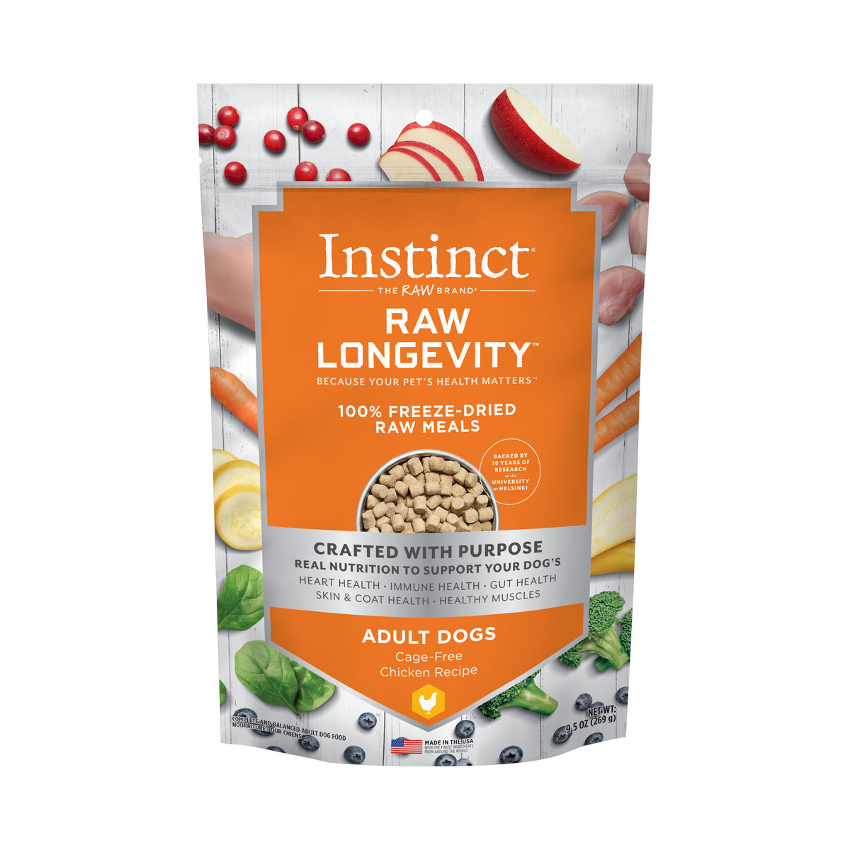 Instinct® Raw Longevity™ 100% Freeze-Dried Raw Meals Cage-Free Chicken Recipe for Dogs