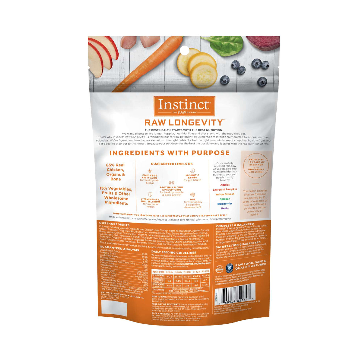 Instinct® Raw Longevity™ 100% Freeze-Dried Raw Meals Cage-Free Chicken Recipe for Puppies