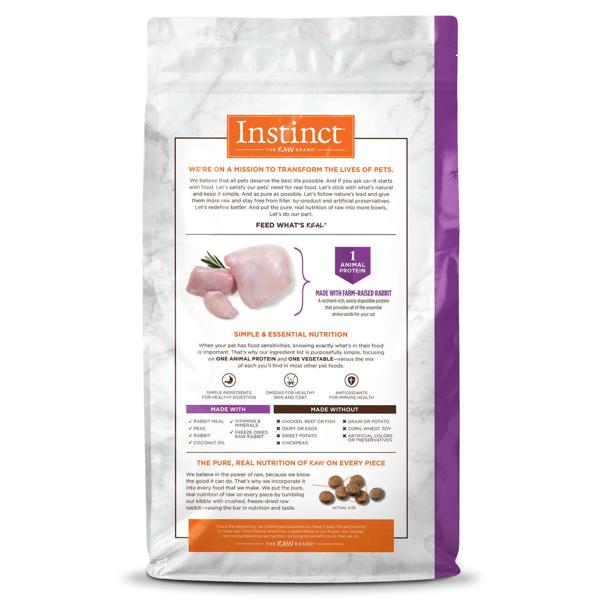 Instinct Limited Ingredient Diet Grain-Free Recipe with Real Rabbit Dry Cat Food
