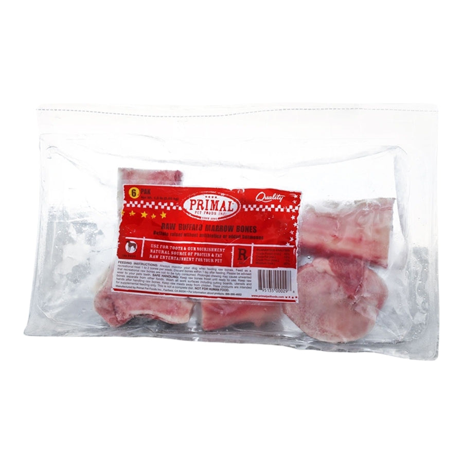 Primal Frozen Buffalo Bone Marrow Raw Dog Chews