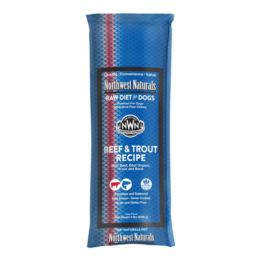 Northwest Naturals Frozen Raw Beef &amp; Trout Dog Food