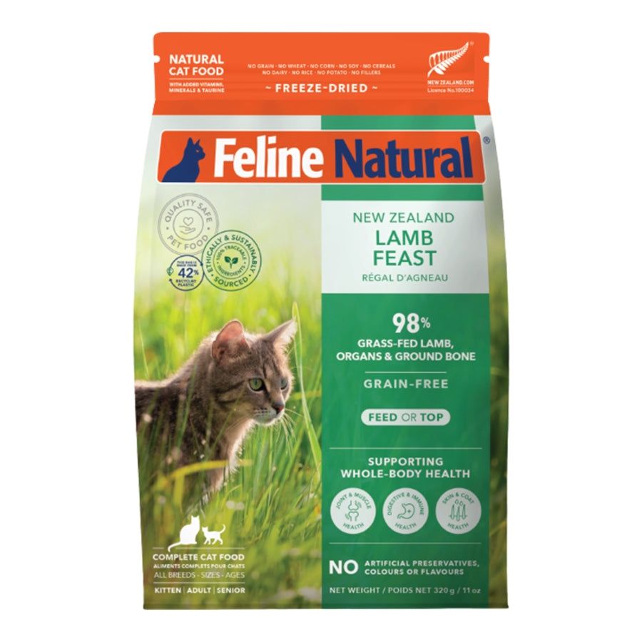 Feline Natural Freeze-Dried Lamb Feast Topper or Cat Food
