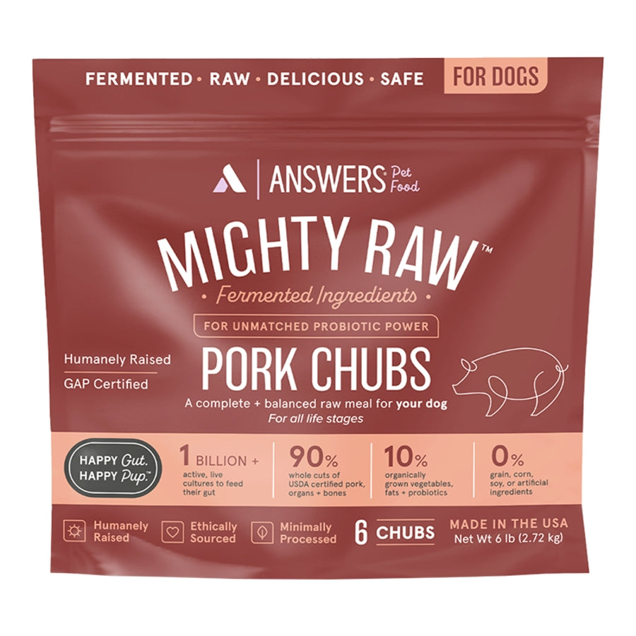 Answers Mighty Raw Pork Frozen Raw Dog Food