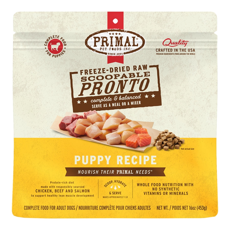 Primal Freeze-Dried Raw Pronto Puppy Dog Food