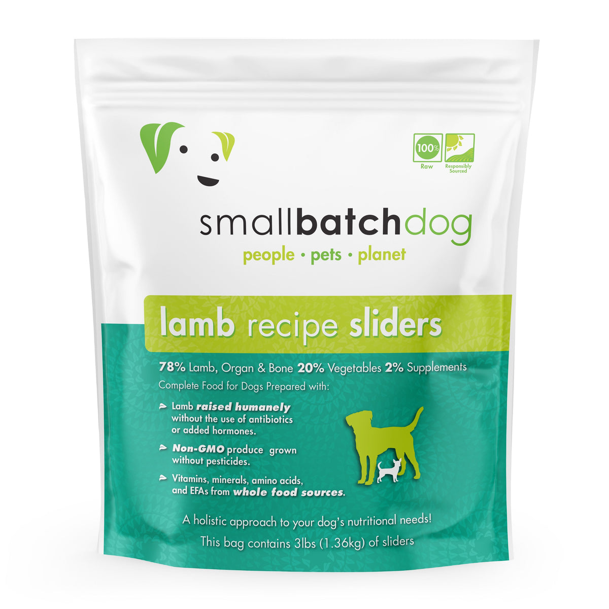 Small Batch Lamb Sliders Frozen Raw Dog Food