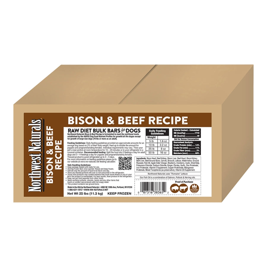 Northwest Naturals Frozen Raw Bison &amp; Beef Dog Food