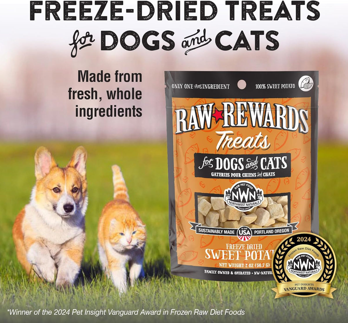 Northwest Naturals Raw Rewards Freeze-Dried Sweet Potato Dog &amp; Cat Treats