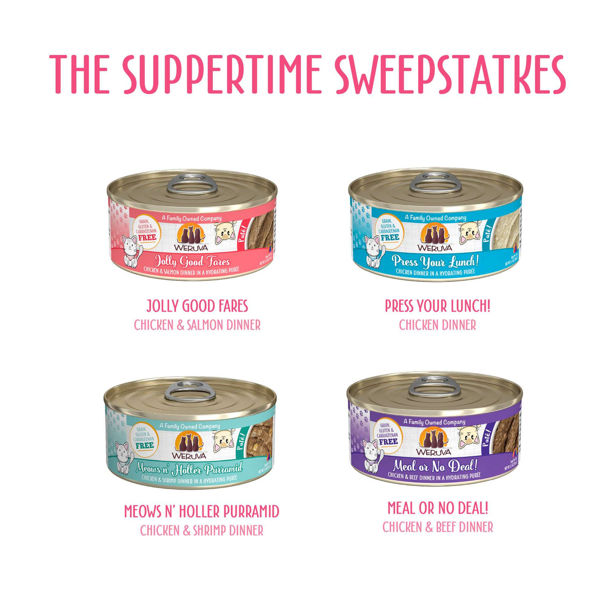 Weruva Paté The Suppertime Sweepstakes Variety Pack Canned Cat Food