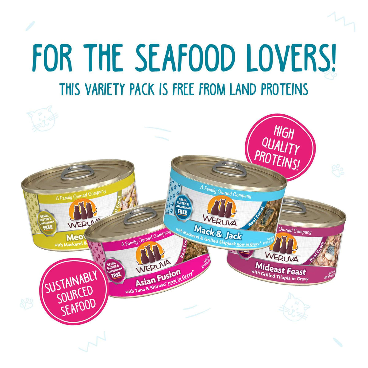 Weruva Seafood &amp; Eat It Variety Pack Canned Cat Food