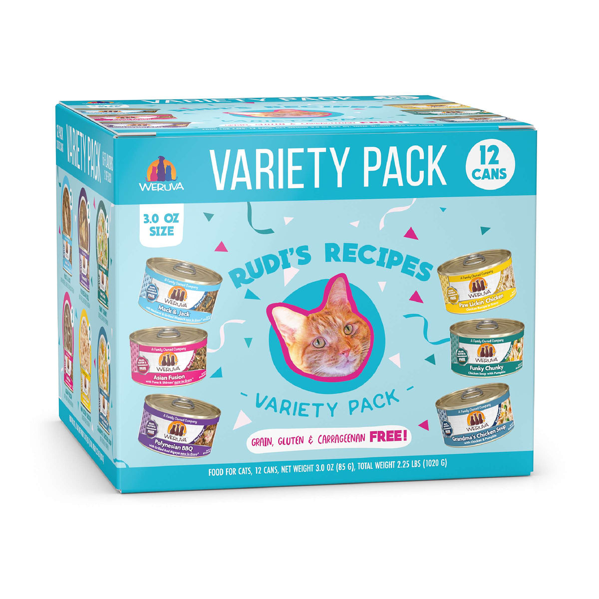 Weruva Rudi&#39;s Recipes Variety Pack Canned Cat Food
