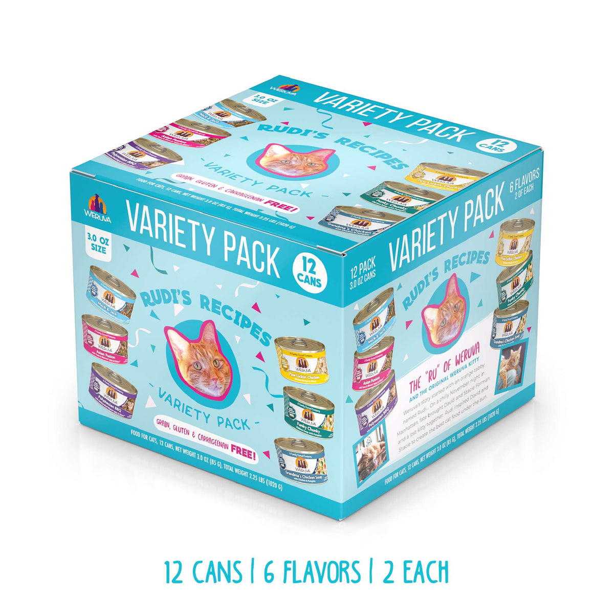 Weruva Rudi&#39;s Recipes Variety Pack Canned Cat Food