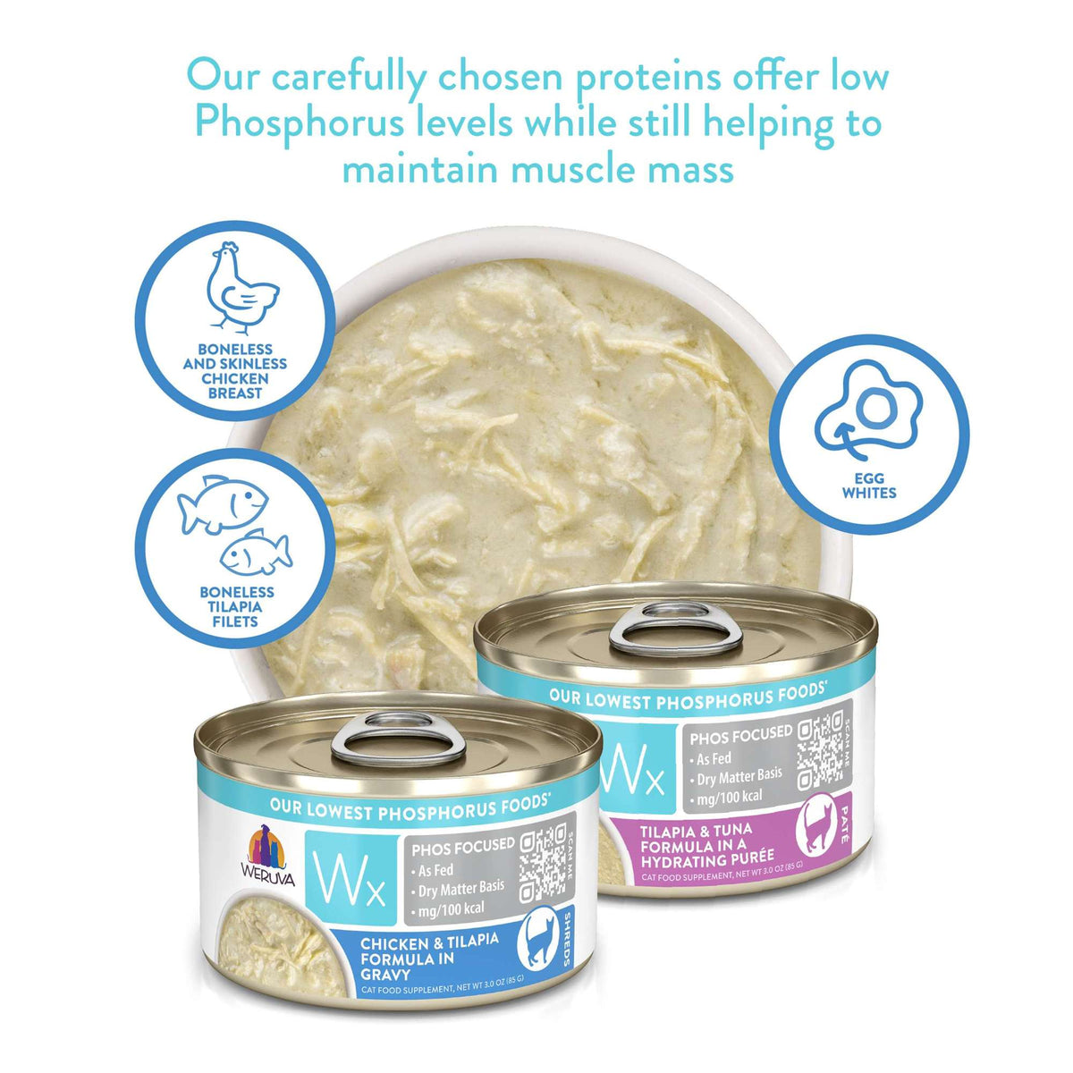 Weruva Wx Phos Focused Chicken &amp; Tilapia in Gravy Canned Cat Food