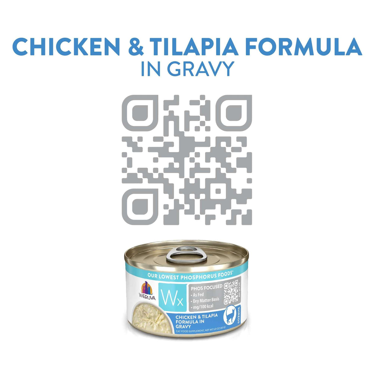Weruva Wx Phos Focused Chicken &amp; Tilapia in Gravy Canned Cat Food