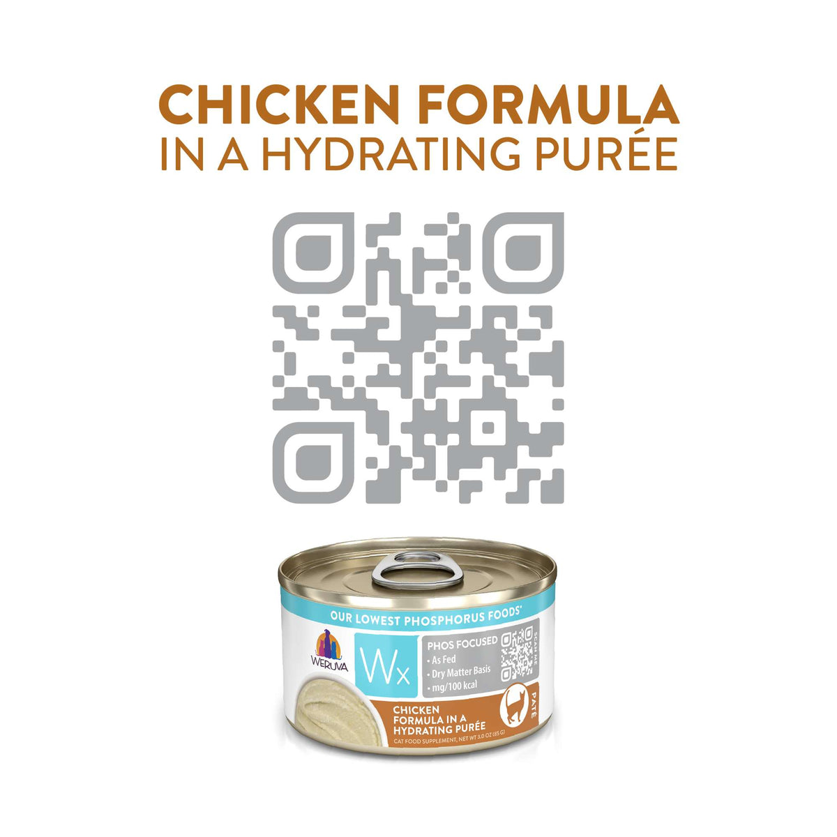 Weruva Wx Phos Focused Chicken in Purée Canned Cat Food