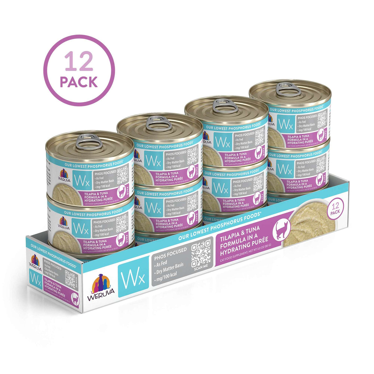 Weruva Wx Phos Focused Tilapia &amp; Tuna in Purée Canned Cat Food