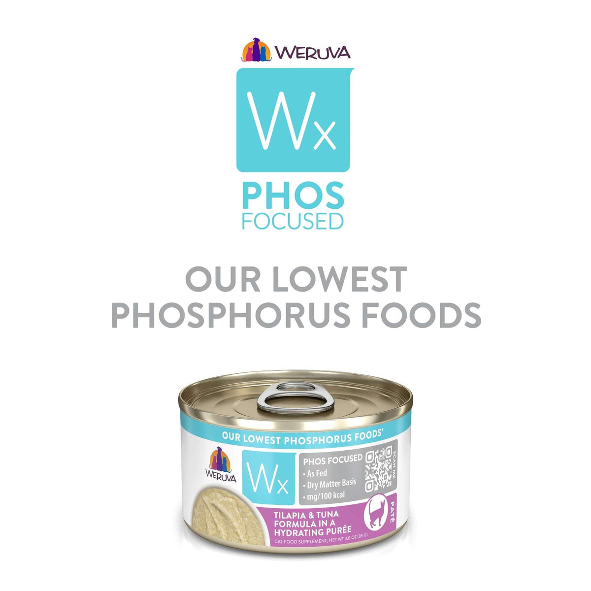 Weruva Wx Phos Focused Tilapia &amp; Tuna in Purée Canned Cat Food