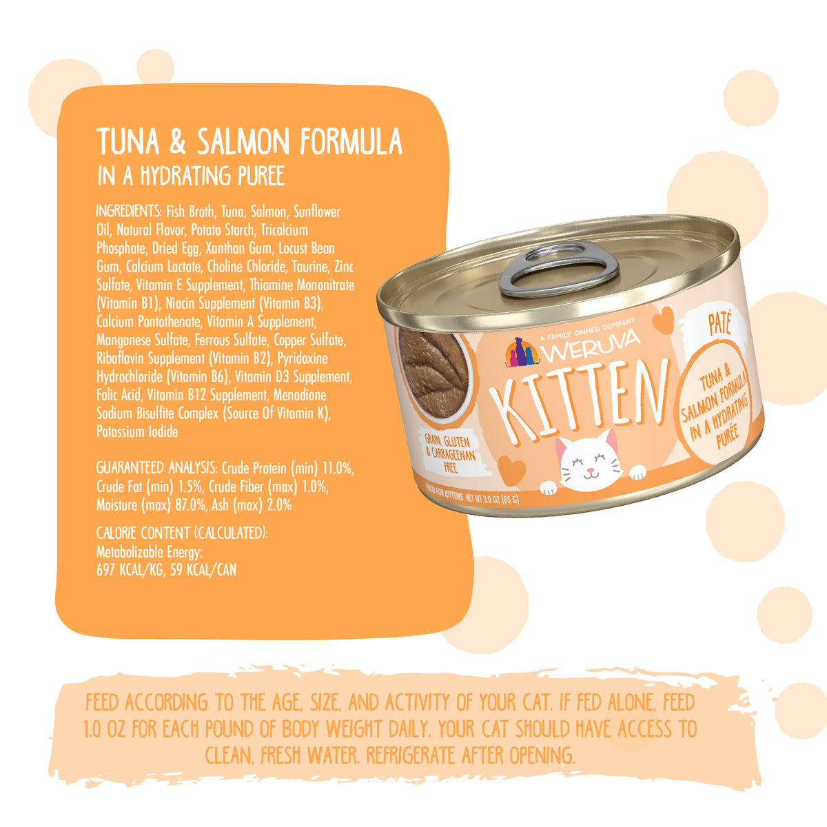 Weruva Kitten Tuna &amp; Salmon Purée Canned Cat Food